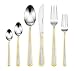 Greek Medusa 65 Piece Flatware Set, Dining Service for 12, T304 Stainless Steel, 24k Gold Plated Accents, Silverware, Cutlery