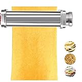 Pasta Roller Attachment for KitchenAid Stand Mixers, Stainless Steel Dough Roller with Cleaning Brush