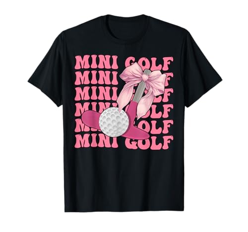 Coquette Bow Mini Golf Golfista Miniatura Niña Mamá Rosa Camiseta
