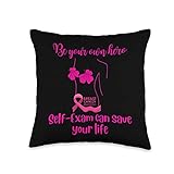 Breast Cancer Awareness Self-Exam Can Save Your Life Throw Pillow