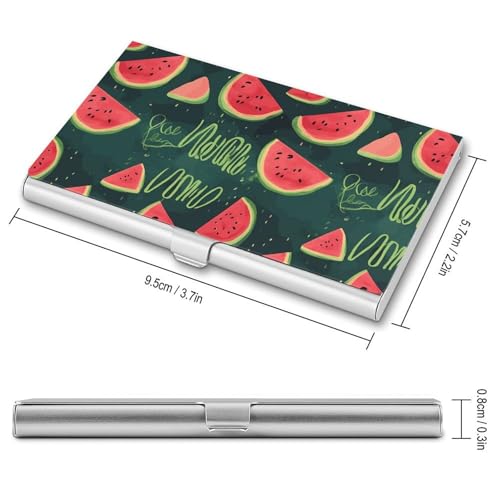 Metal Business Card Holder Ultra Slim - in A Melon Professional Aluminum Alloy Card Case with Magnetic Closure, Compact ID Credit Card Organizer Wallet for Men Women2