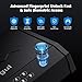 movgul Gun Safes, Biometric Pistol Safe with LCD Display of Temperature Humidity USB Port, Gun Safes 3 Ways Quick Access Fingerprint Handgun Safe for Nightstand Car
