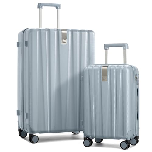 Image of Hanke Hardshell Luggage Sets 2 Piece Extra Large Suitcases with Lock,28 Inch Luggage with Spinner Wheels, Travel Suitcase for Women Men 20 29Inch,Grey
