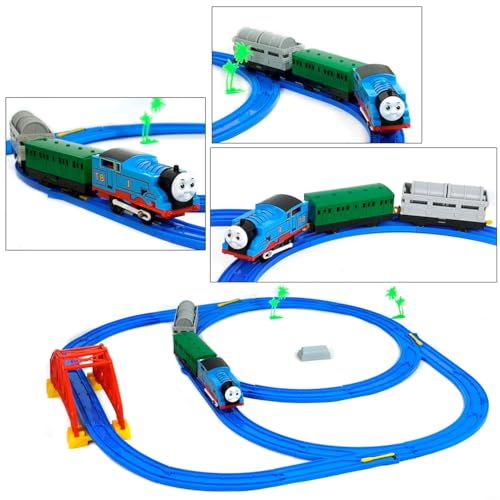 Image of LONGMIRE Big Size Battery-Operated Express Toy Train Set for Kids 3+ | DIY Railway Tracks | Adventure Train with Lights, Sound, Over-Bridge, Tunnel Cave | Educational Toy | Ideal Gift | Train for kids