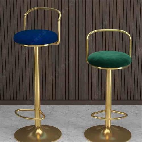 Tabouret de bar pivotant bleu réglable pour éliminer le mal de dos sur une chaise haute