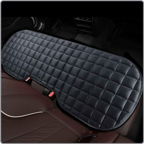 Capa Assento para Banco de Carro traseiro Almofadado Confortável Em Suede Com Porta Objetos (PRETO)
