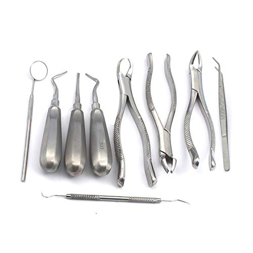 OdontoMed2011 9 PCS Basic Dental EXTRACTING Extraction Forceps Elevators Set EX-346