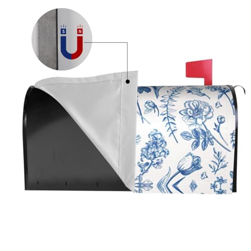 Housse magnétique boîte aux lettres imprimé floral bâche étanche durable - 4