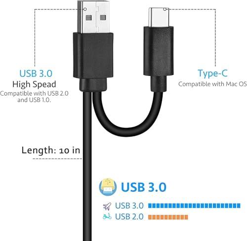Image of External DVD Drive, USB 3.0 Type-C CD DVD + /-RW Optical Drive USB C Burner Slim CD /DVD ROM Rewriter Writer Reader Portable for PC Laptop Desktop MacBook Mac Windows 7 /8.1 /10 Linux (ECD829)