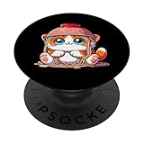 Ramen Noodles Katzenbesitzer Japanisch Kawaii Anime Katzen Liebhaber PopSockets Klebender PopGrip