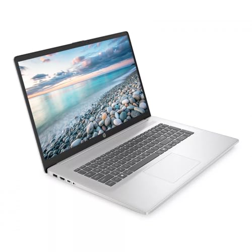 Image of HP 17.3 inch FHD Business Laptop Computer, 16GB RAM 1TB SSD, 6-core AMD Ryzen 5 Processor, Windows 11 Laptop, Copilot AI Ready, Numeric Keypad, PLUSERA 8-in-1 Hub Included, Natural Silver