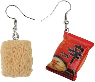 Funny Instant Noodle Earrings,Funny Instant Noodle Chili Simulation Food Drop Earrings Women Fashion Jewelry Hook Artist Painter Jewelry Durable, Women's Earrings, Men's Fashion