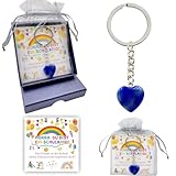 YDUNARISE Mutstein für Kinder Einschulung,inkl. Glückssteine Schlüsselanhänger & Ermutigungskarte & Organzabeutel & Geschenkbox,Glücksbringer Schultüte Füllung für Jungen Mädchen