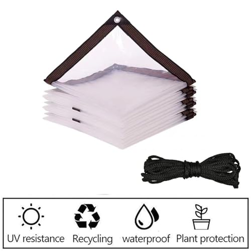 Bâche en PVC transparent avec œillets imperméable pour porche 3x4,9m - 7