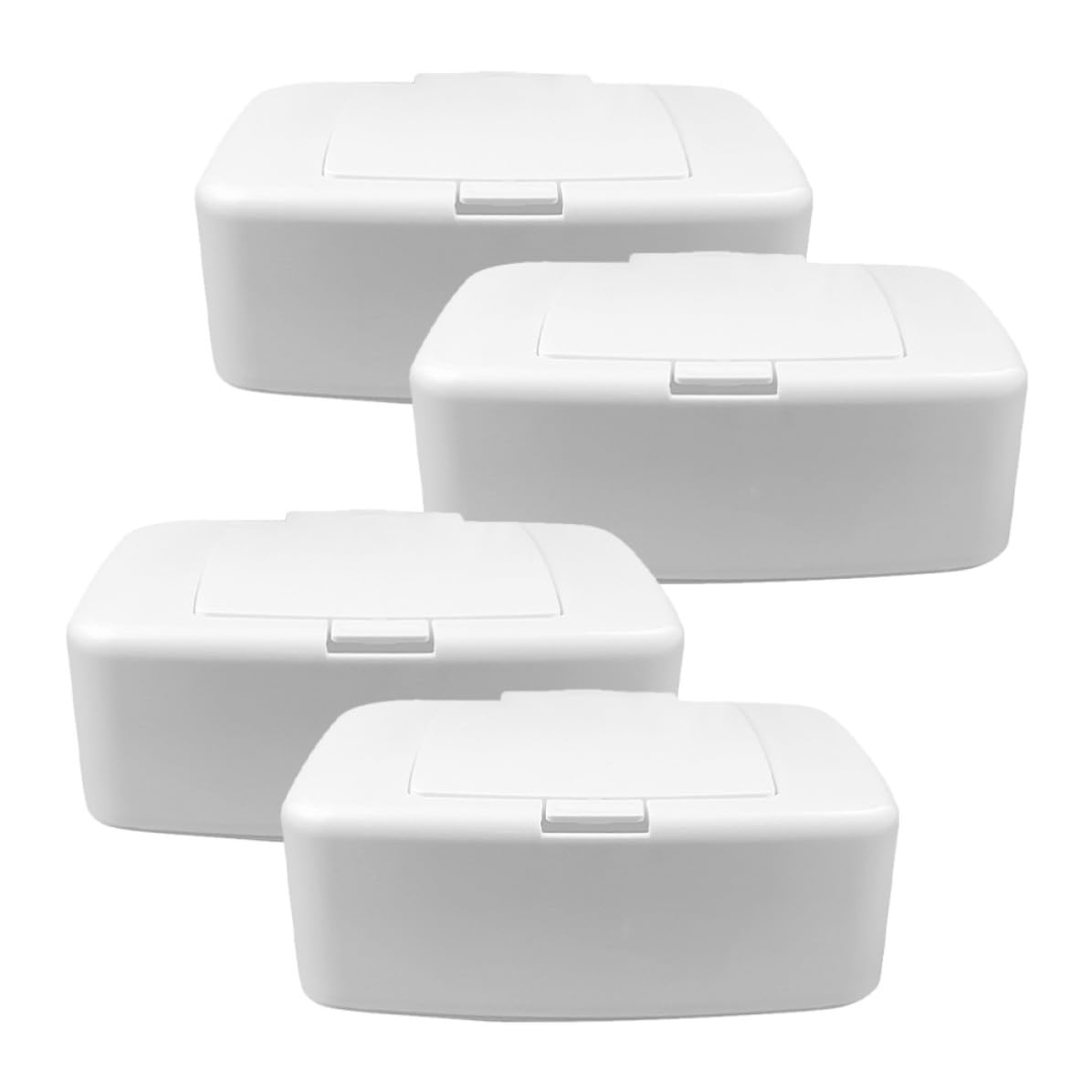 Distributeur de lingettes humides avec fond antidérapant en plastique robuste - 4 unités