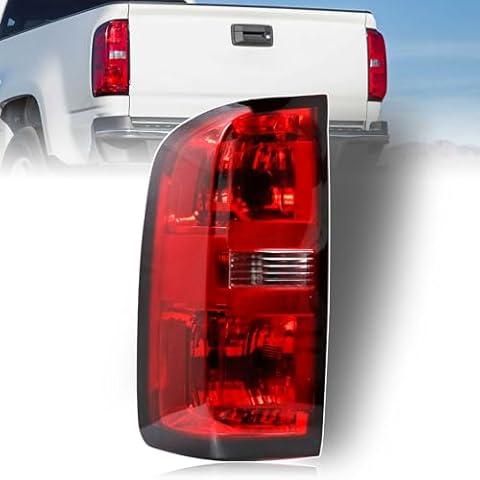 Nakuuly Tail Light Assembly Compatible With 2015-2022 Chevy Colorado Factory Style Left Driver Side Taillight Brake Rear Lamp Red Clear Lens with Bulb and Harness # 84169777 GM2800270C Cover