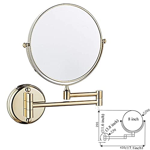 Miroir de maquillage mural 5X grossissant JCAKES miroir pivotant extensible - 6