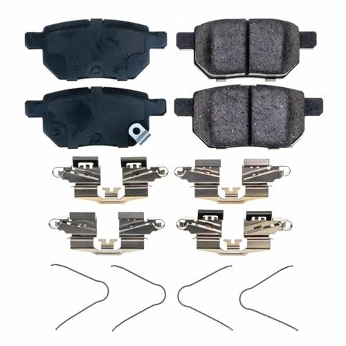 Image of PowerStop Rear Brake Pads for Toyota Prius 2021-22 - Z17 Ceramic Brake Pads with Installation Hardware, 17-1423N