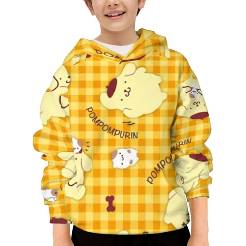 子供服 パーカー ポムポムプリン キッズ トレーナー プルオーバー スウェットシャツ フード付き 男の子 女の子 おしゃれ 普段着 XL
