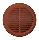 Modell: T30 Lüftungsgitter Ø 100 mm rund braun Kunststoff Insektennetz Abluftgitter Zuluft Abluft Gitter Lüftung T 30br