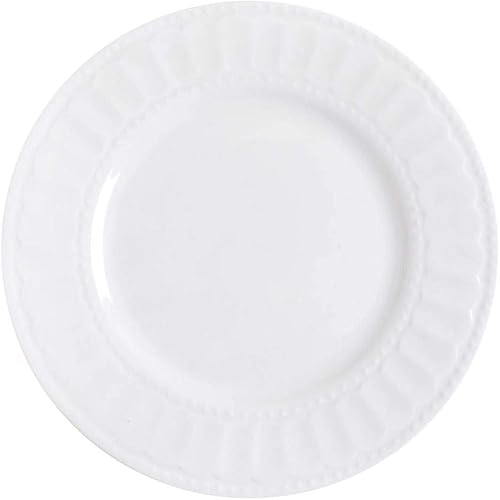 Gibson Designs Regalia - Plato de postre para ensalada blanca