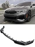 G20 M340i 330i Front M Bumper Lip Splitter Spoiler Gloss Black Compatible for 2019-2022 BMW 3 Series M Bumper Only – High-Performance Aerodynamic Design, Durable Construction, Easy Installation