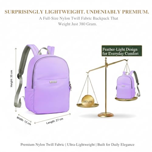 Image of VISMIINTREND College Backpack for Women, Girls |fits 13 Inch Laptop| Nylon Casual Daypack|Stylish Backpack|Bags for Tution | School | Travel |New Year Gifts