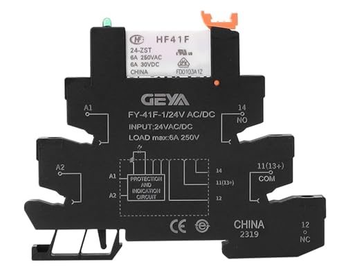 Module de relais sur rail DIN HF-41F 230VAC avec support PCB 10 paquets 6.2mm - 3
