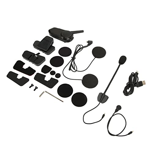 Helmet Headset, IP67 6 Persons Talking Voice Helper Helmet Intercom Headset 40mm/1.57in High Power Speaker for Cycling