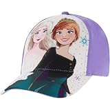 Disney Girls Baseball Cap, Frozen Elsa & Anna Adjustable Toddler 2-4 Or Girl Hats for Kids Ages 4-7 Purple