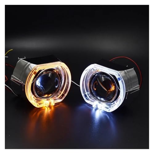 Faros Angel Eyes para coche kit halo bi-xenon 2,5 lente mini h1 8.1 led cuadrado x5 drl h4 h7