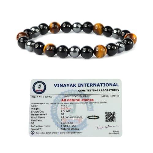 Image of Reiki Crystal Products Certified Natural Crystal Stone 8 mm Round Beads Bracelet for Men & Women | Reiki Charged Gemstone Bracelet | Multiple Stone Variants Available