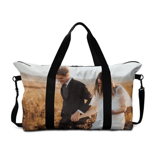 Custom Travel Duffle Bag with Photo/Text/Logo for Men Women, Personalized  Weekender Bags, Carry On Duffel Bags, Carry on Bags for Airplane for  Travel,