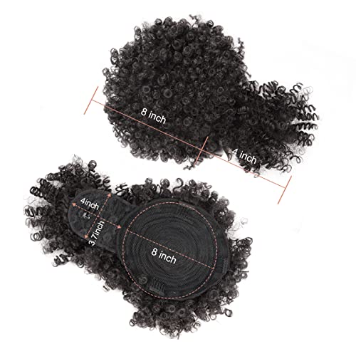 Cetiq Afro Puff Drawstring Ponytail With Bangs Drawstring Ponytail For Women Kinky Curly Hair Clip In Bangs Short Ponytail Hair Extensions Updo Hairpieces (2#) #TOP4
