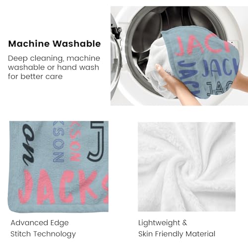 Personalized Name Blanket Customized Baby Blankets for Girls Boys Adults Monogrammed Blankets and Throws Christmas Birthday Mothers Fathers Valentines Day Gift