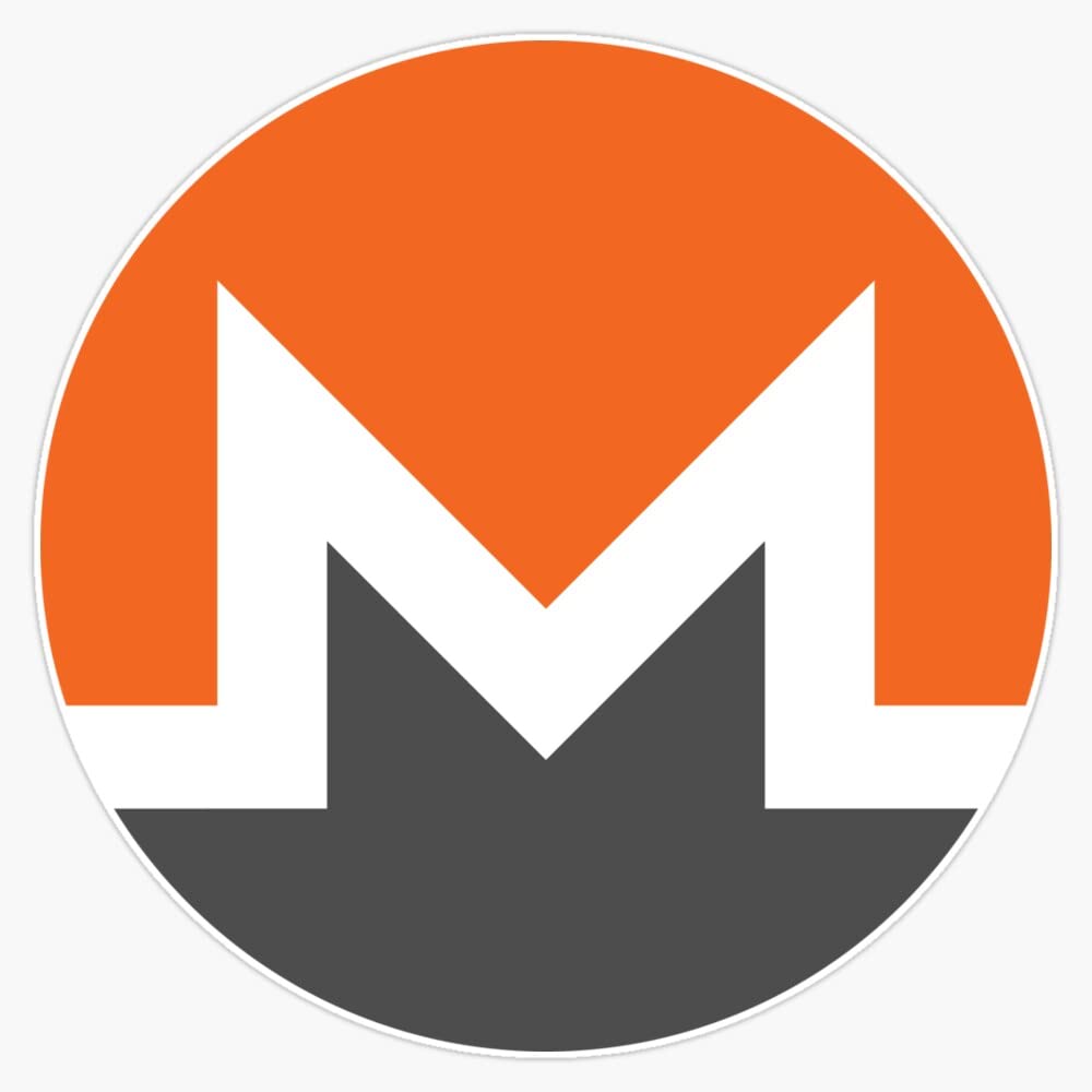 Monero XMR Cryptocurrency Blockchain Crypto Coin Token Sticker Vinyl Bumper Sticker Decal Waterproof 5"