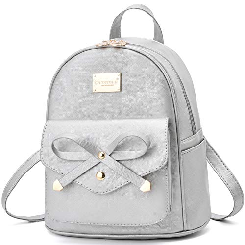 Image of I IHAYNER Girls Bowknot Cute Leather Backpack Mini Backpack Purse for Women