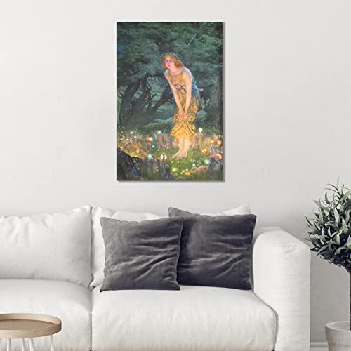 123 Life Midsummer Eve By Edward Robert Hughes Poster Fairy Painting Classical Art Print Renaissance Wall Art Vintage Home Decor For Living Room Bedroom Unframed (Midsummer Eve,30X45Cm/12X18In) #TOP3