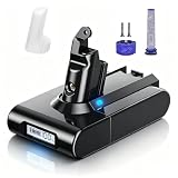 Powtree V6 Akku für Dyson, Ersatzakku für Dyson V6 DC62 mit LCD-Bildschirm