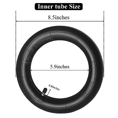 Amitor 8,5 Zoll E Scooter Verdickter Schlauch, 8 1/2 x2 Schlauch für Xiaomi M365/Pro2/Pro/1S/Essential e Scooter, 50/75-6.1 Doppelte Stärke Scooter Ersatzschlauch, Nicht Leicht Undicht
