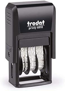 Trodat Fechador 4810 Castellano - Sello autoentintable fechador (20 x 3,8 mm), color azul