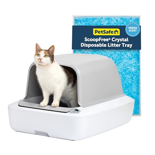 PetSafe ScoopFree Crystal Pro Self-Cleaning Cat Litter Box System Enclosed