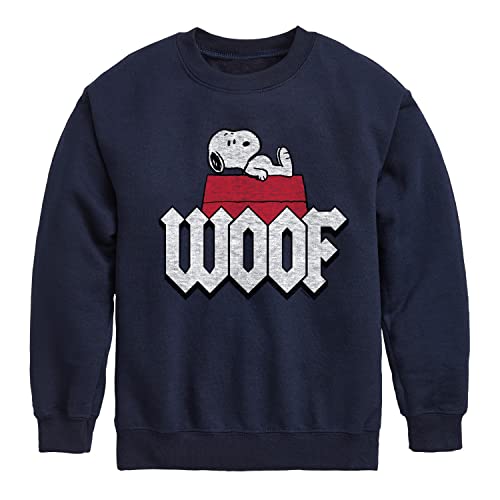 HYBRID APPAREL - Peanuts - Woof Snoopy - Toddler And Youth Crewneck Fleece Sweatshirt