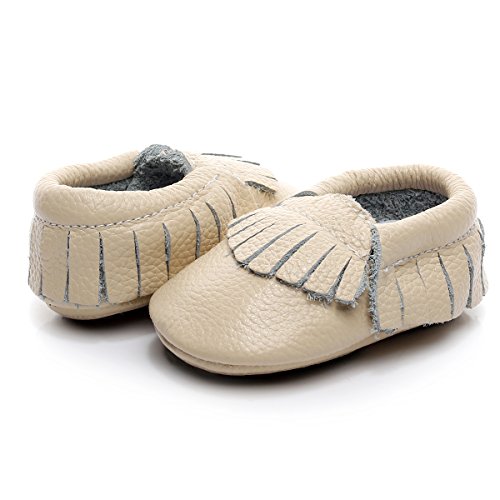 Hongteya 4344940814 Leather Baby Moccasins Hard Soled Tassel Crib Toddler Shoes thumb #7