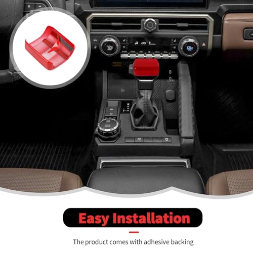 RT-TCZ Gear Shift Knob Cover Trim Decorative Interior Accessories for Toyota 4Runner 2024 2025 (Red) by RT-TCZ - Image 5