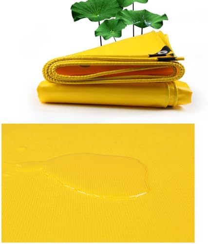 Image of Samruddhi Yellow Heavy Duty Tarpaulin | 120 GSM UV Resistant Waterproof Tadpatri | Extra Strong Tharpai Tirpal for Outdoor Protection (21x30 FT)