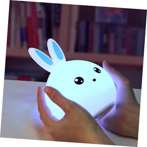 Image of Rabbit Lamp - Touch Dimming Bedside Bunny Lamp Kids Night Light, LED, Silicone, Multicolour