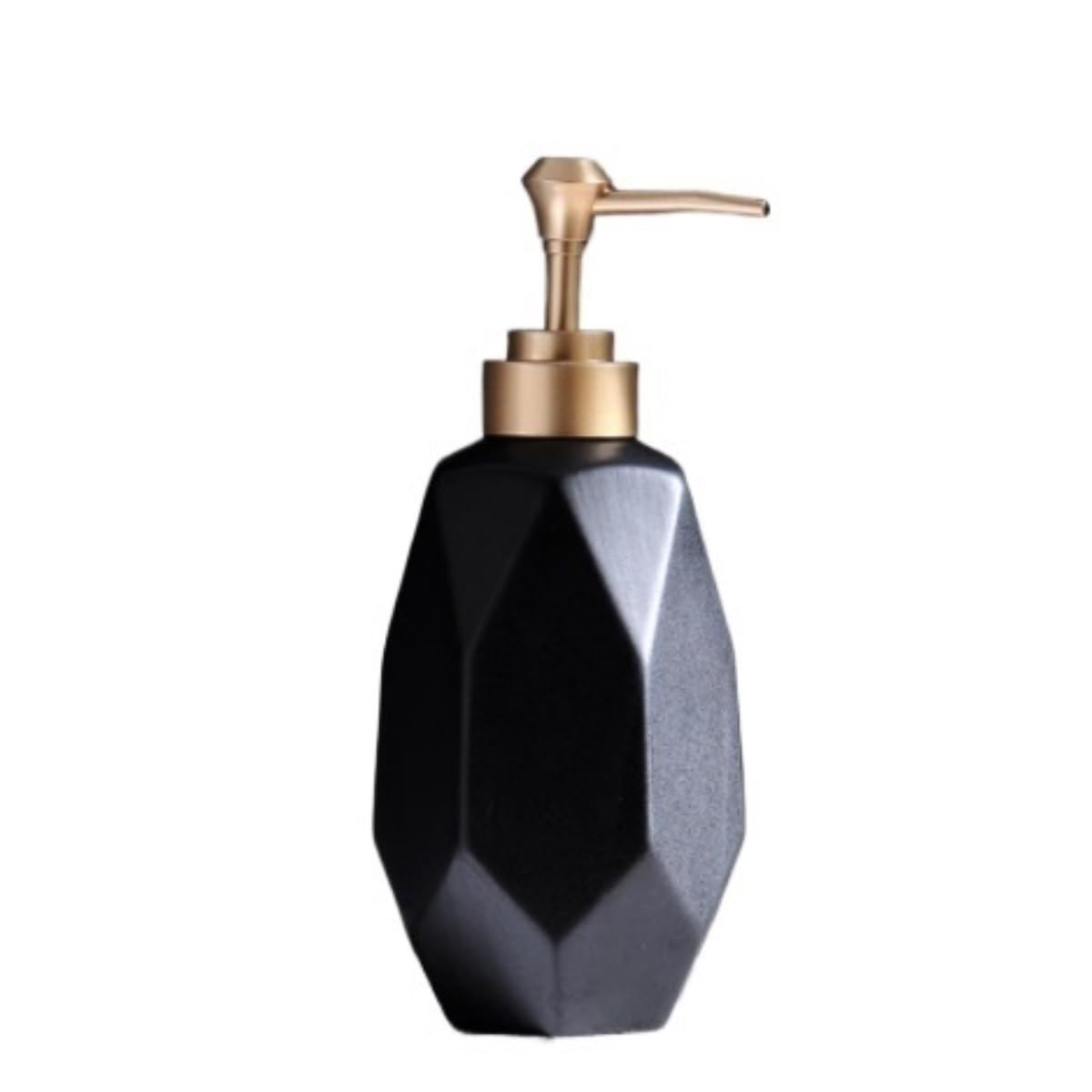 Seifenspender für Handwäsche, Keramik-Lotion mit Pumpe für Badezimmer, Küche, Büro, Seifenflasche, nachfüllbarer Flüssigkeitsbehälter (schwarz)