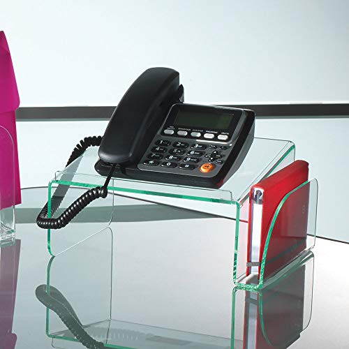 Lorell Phone Stand, Clear/Green #TOP4