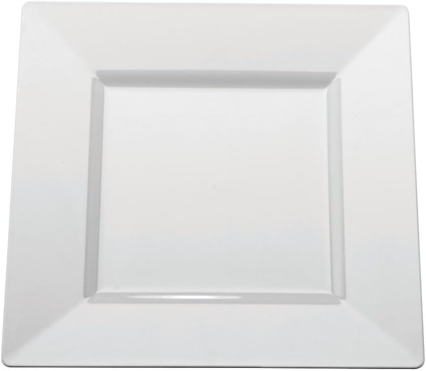 EMI Yoshi EMI-SP9-WH Squares Plastic 9-1/2" Plate - 120 / CS